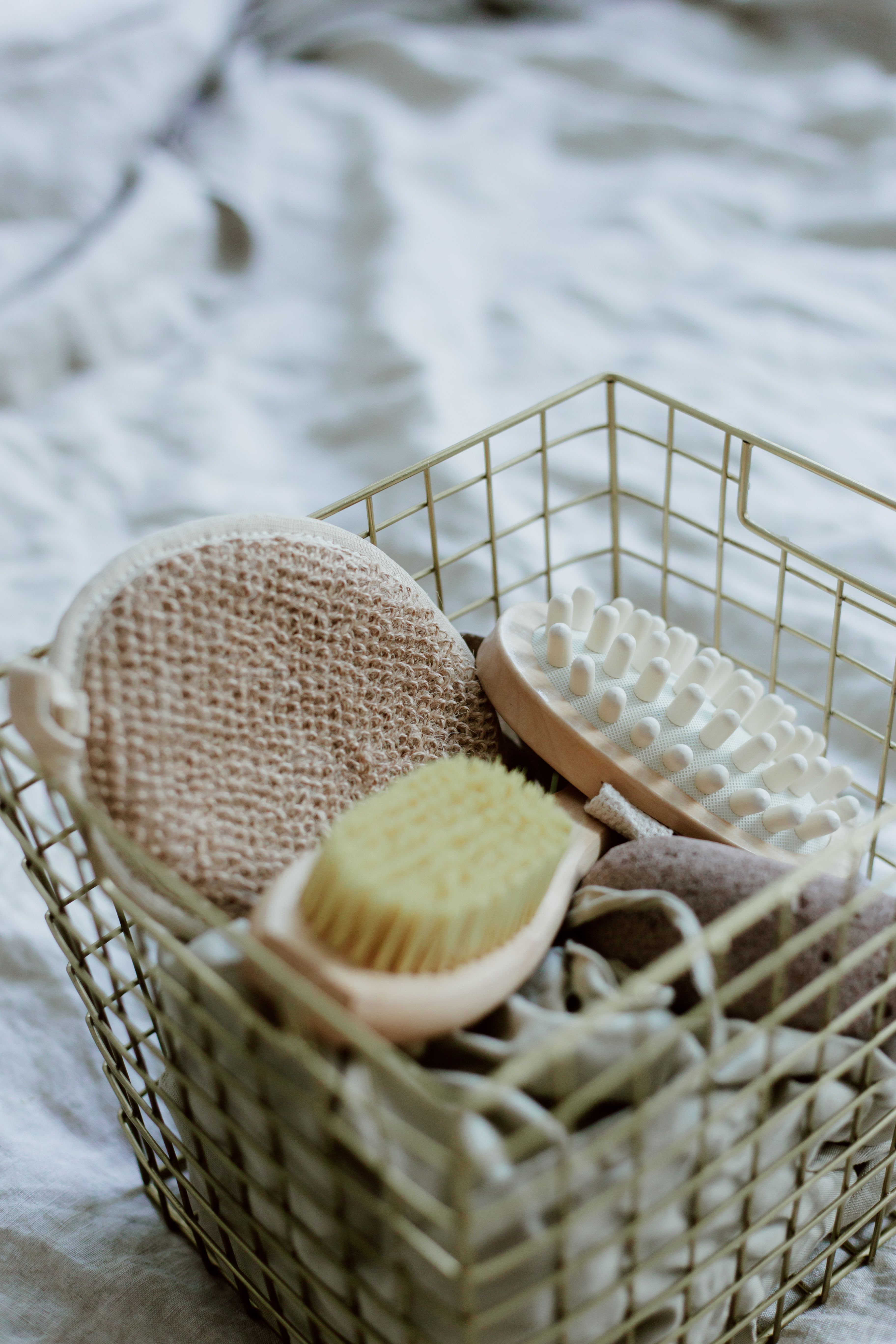 Complex wire basket product photo before and after AI background removal with PixBot Hero